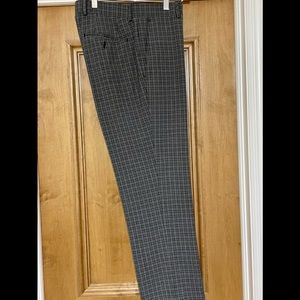 Bar III Slim Fit Plaid Flat Front Dress Pants 32W x 28L NWOT